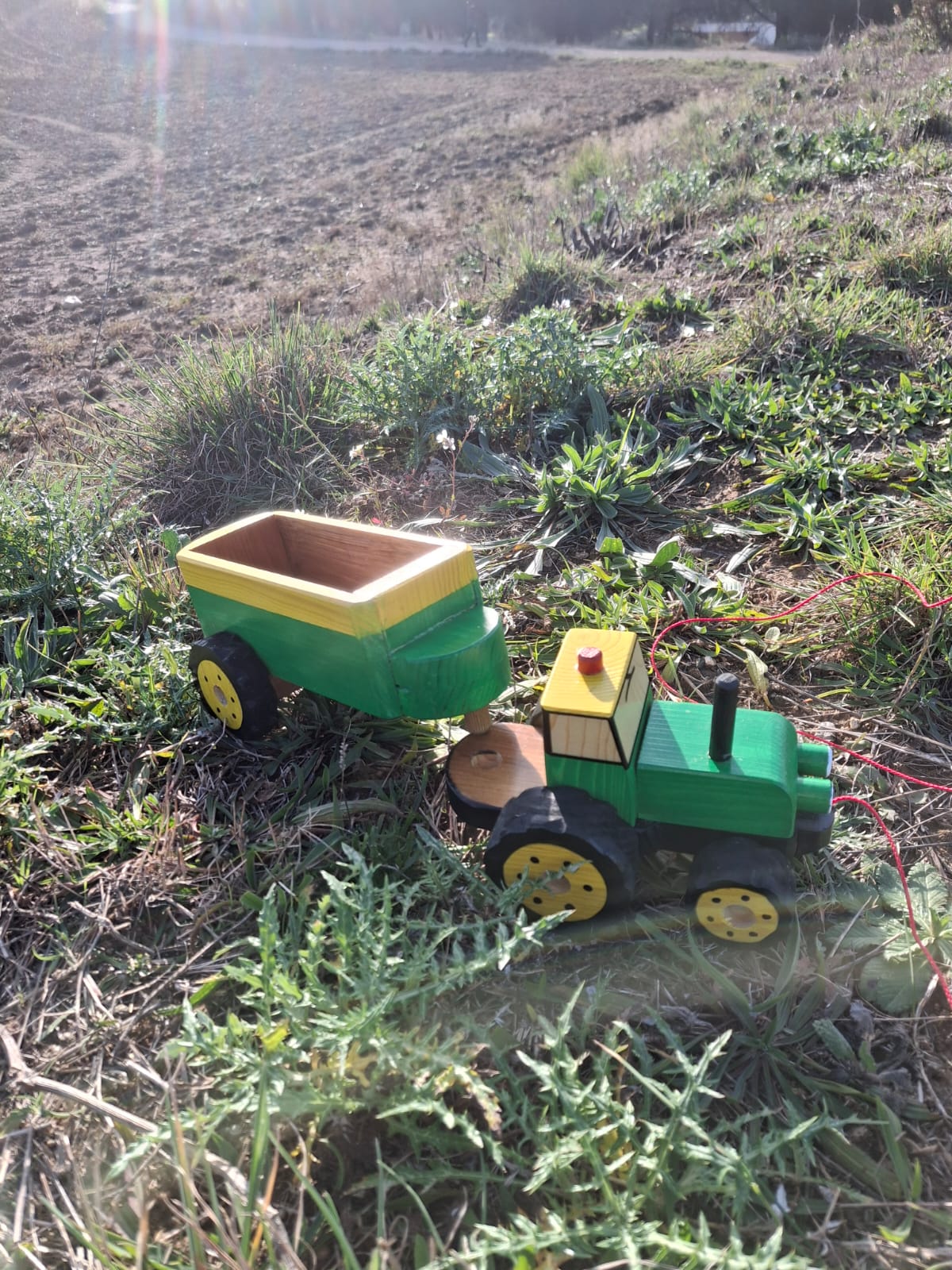 Tractor de fusta amb remolc - En Bernat