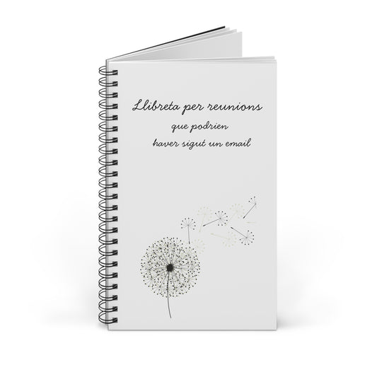 "Llibreta per a reunions que podrien haver estat un email" Espirals