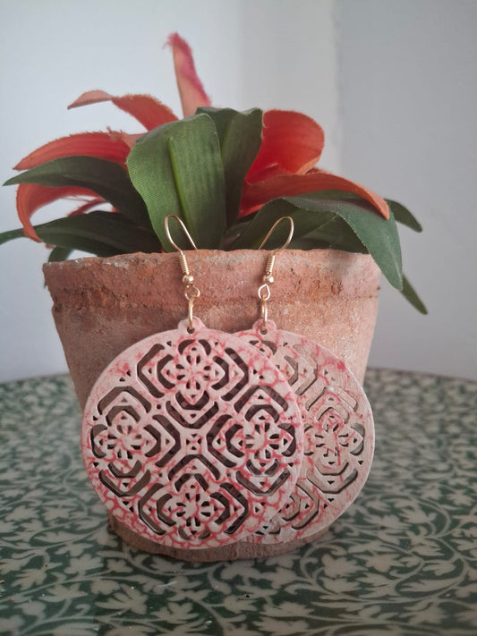 Arracades Mandala Rosa